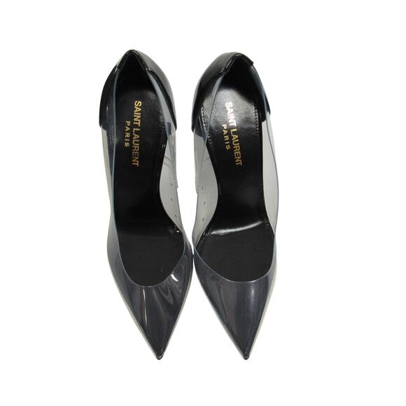 Saint Laurent Black and Clear Heels - Picture 2 of 10